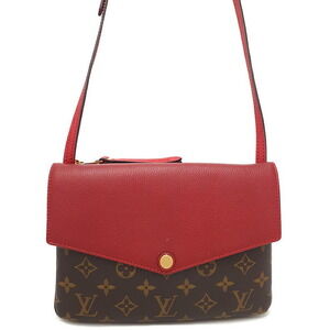 Louis Vuitton Monogram Leather Brown Twice Shoulder Bag
